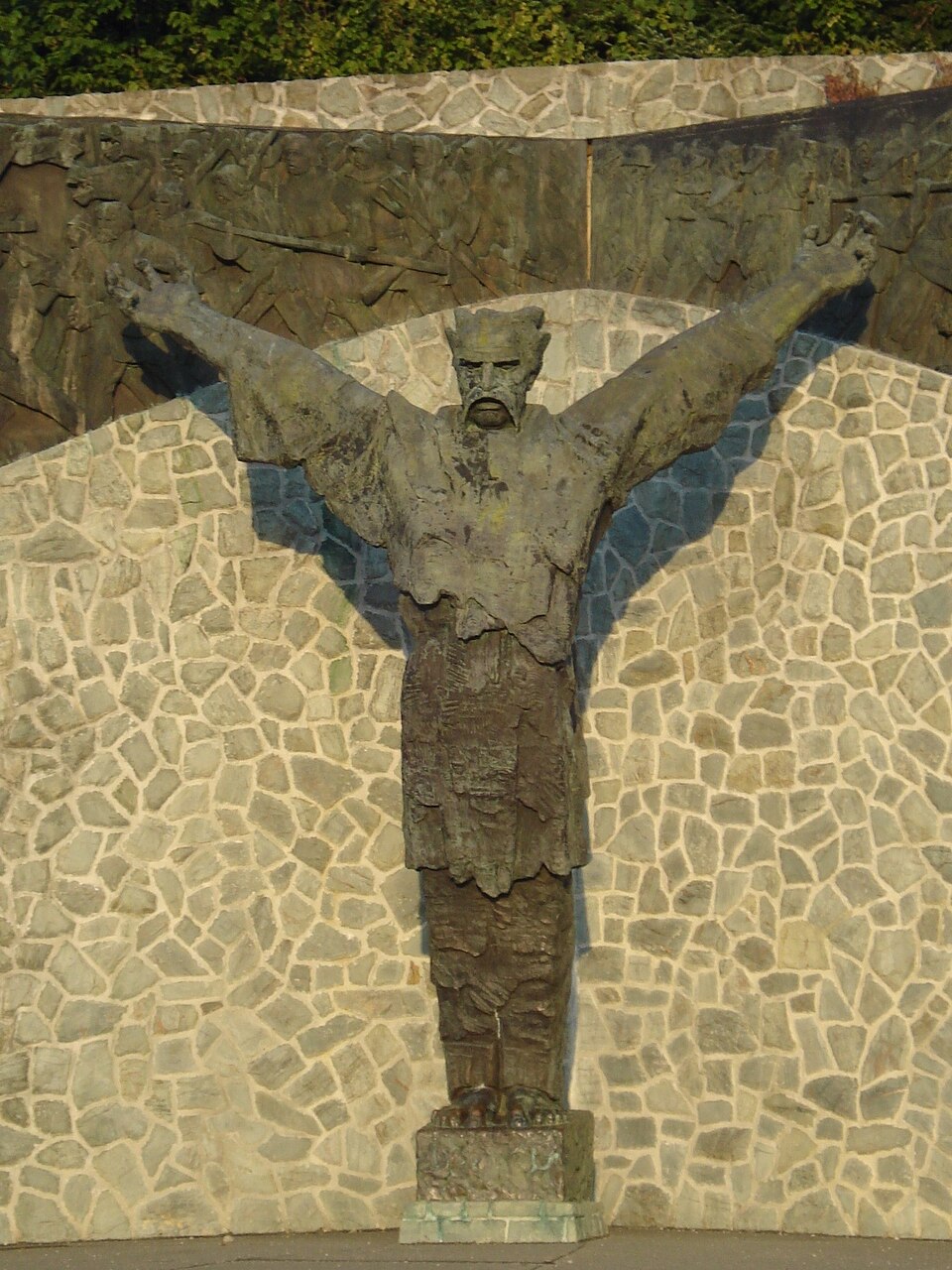 A statue of Matija Gubec in Gornja Stubica